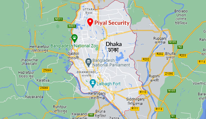 Piyal Security Services Ltd Service Area Map